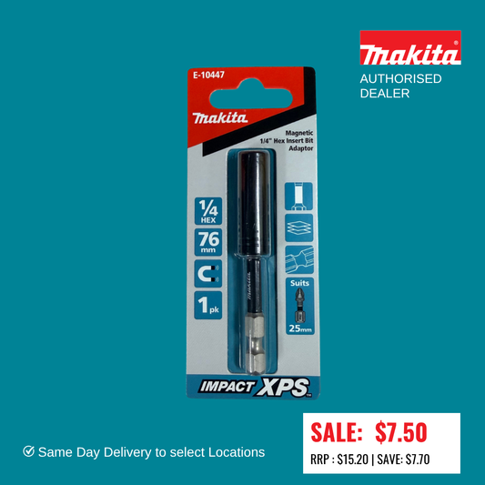 Makita 75mm Impact XPS Magnetic Insert Bit Holder E-10447