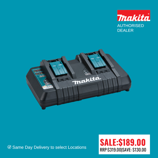 MAKITA Same Time Dual Port Rapid Charger DC18RD