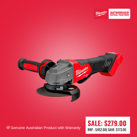 Milwaukee M18 FUEL™ 125 mm (5") Angle Grinder with Deadman Paddle Switch (Tool Only) - M18FAG125XPD-0 (OUT OF BOX) WITH BONUS 5" DIAMOND BLADE