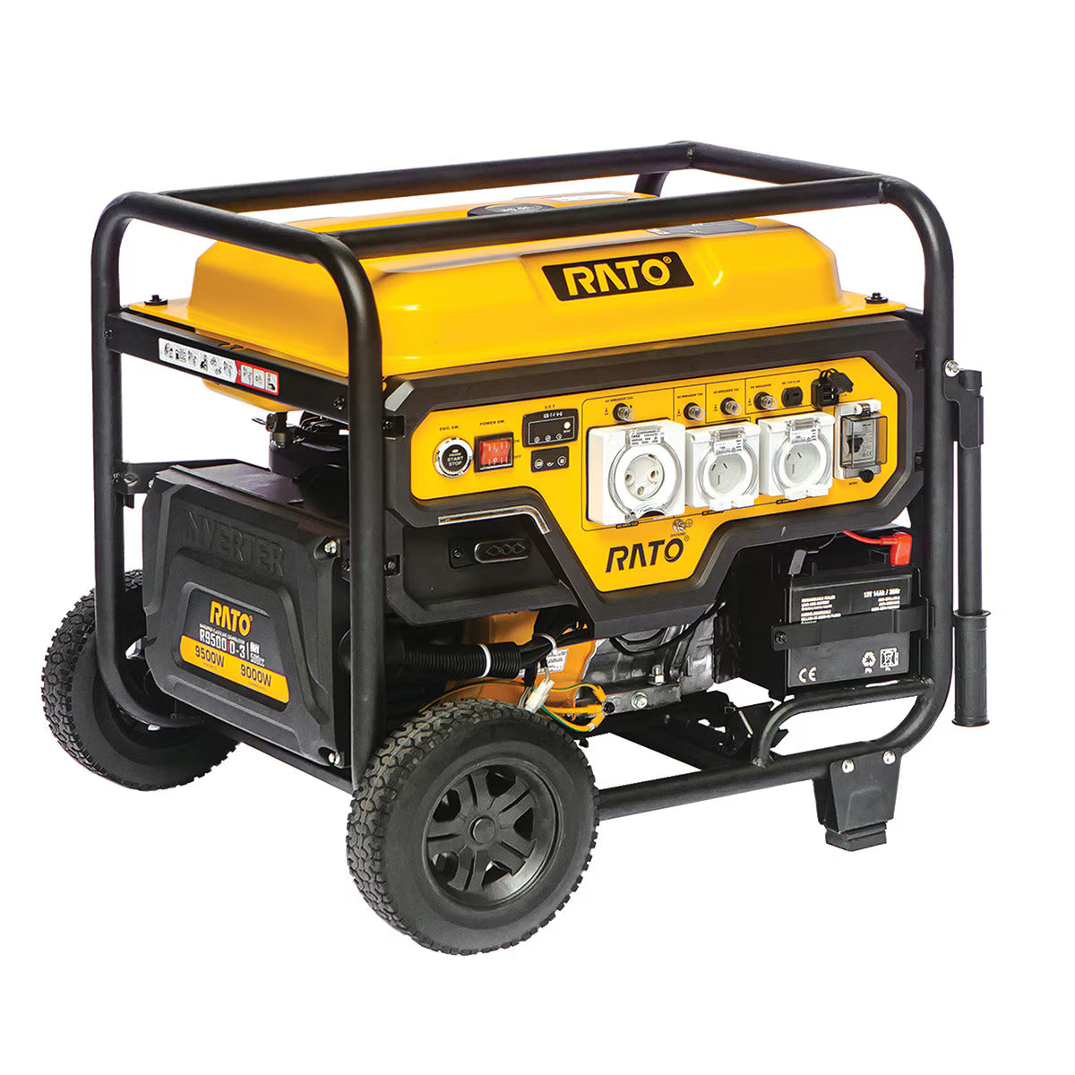 RATO 9.5kw workspec Inverter Generator (Site safe and RCD compliant) R9500iD-3
