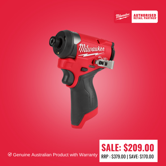 Milwaukee M12 FUEL™ 1/4" Hex Impact Driver (Tool Only) - M12FID20