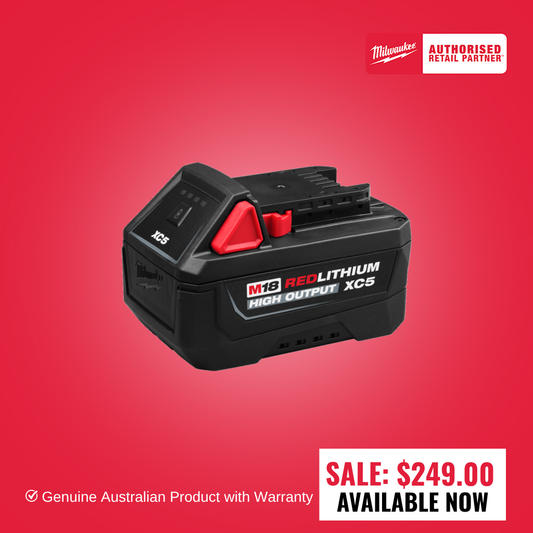 Milwaukee M18™ REDLITHIUM™ HIGH OUTPUT™ XC5 Battery M18HB5 (LIMITED STOCK AVAILABLE NOW)