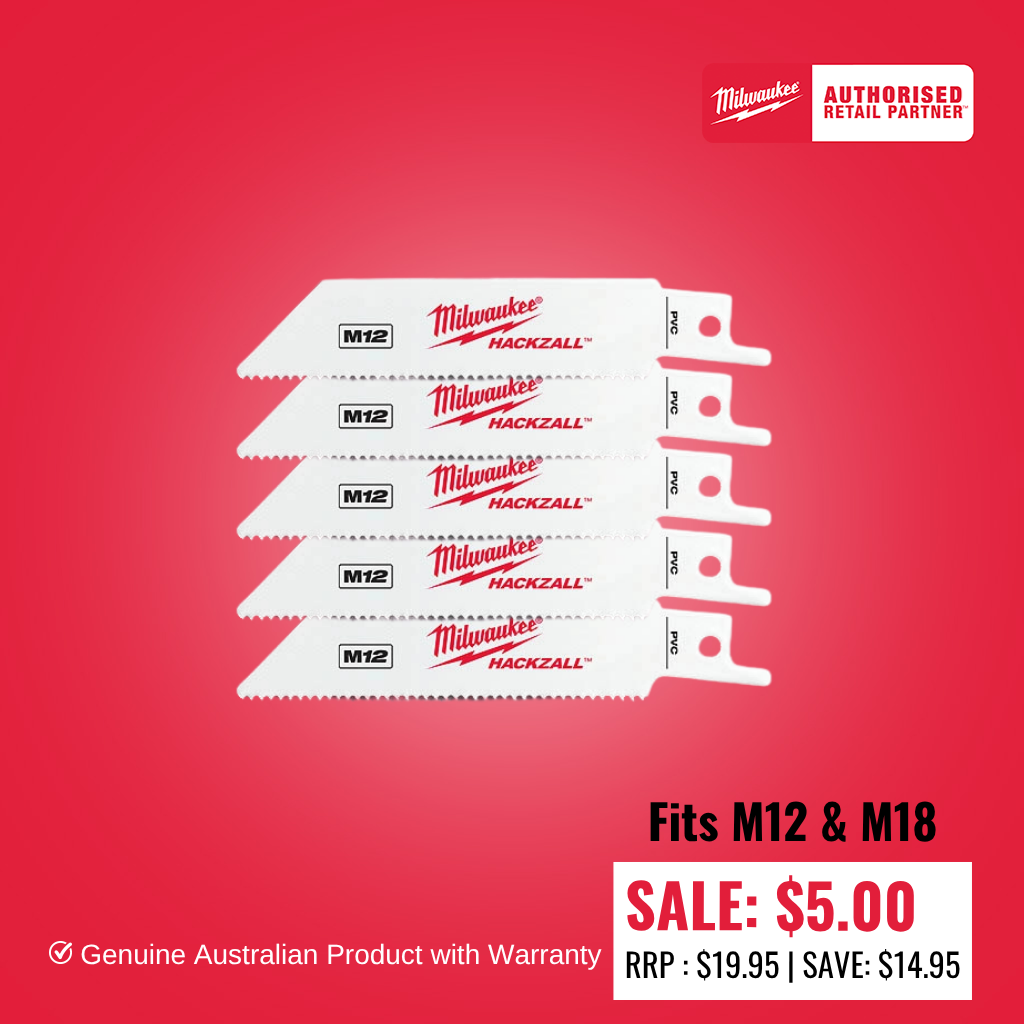 Milwaukee 4" / 100mm 14 TPI SAWZALL® Blade for PVC (5 PK) PLUMBERS & SPARKIES 49005414