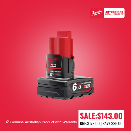 Milwaukee M12™ REDLITHIUM™ 6.0Ah Battery - M12B6