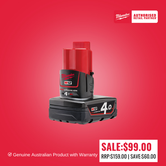 Milwaukee M12™ REDLITHIUM™ 4.0Ah Battery Pack - M12B4