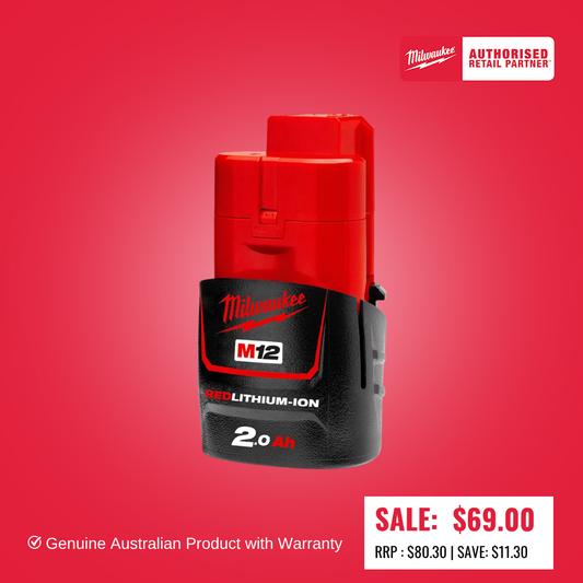 M12 2.0Ah Red lithium Battery Pack M12B2