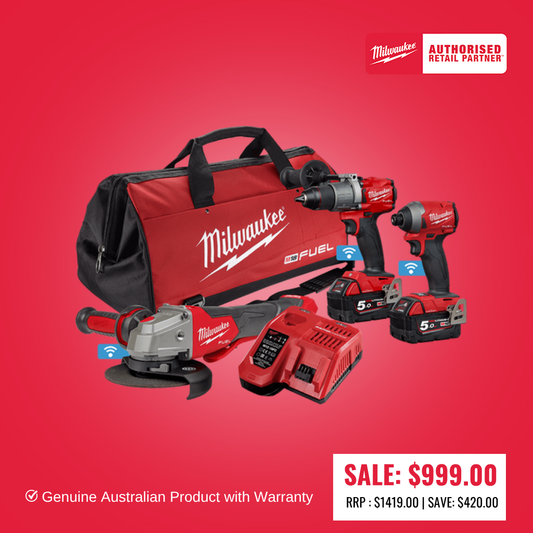 Milwaukee M18 FUEL™ ONE-KEY™ 3 Piece Power Pack 3A2 (M18ONEPD2, M18ONEID2, M18ONEFAG125XPDB-0) - M18ONEPP3A2502B