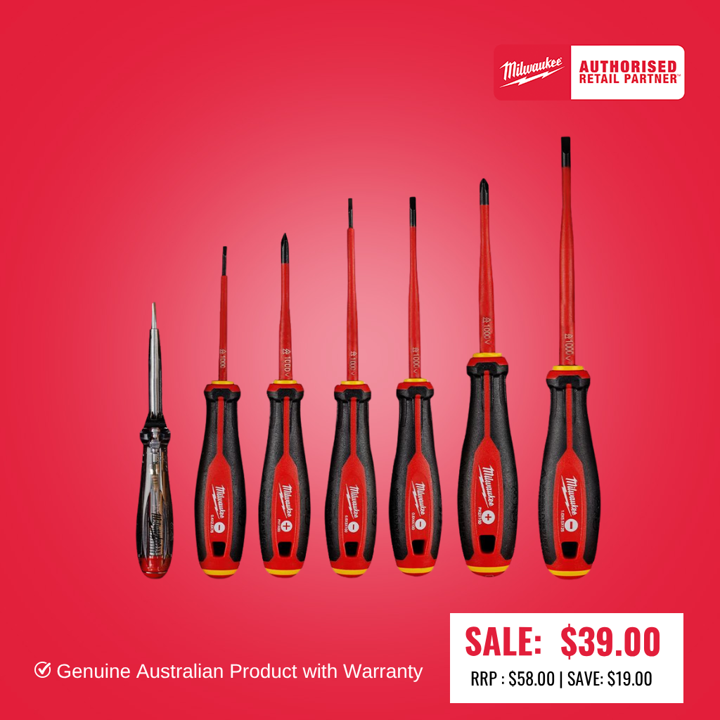 Milwaukee 7 Piece VDE Screwdriver Set - 4932478739
