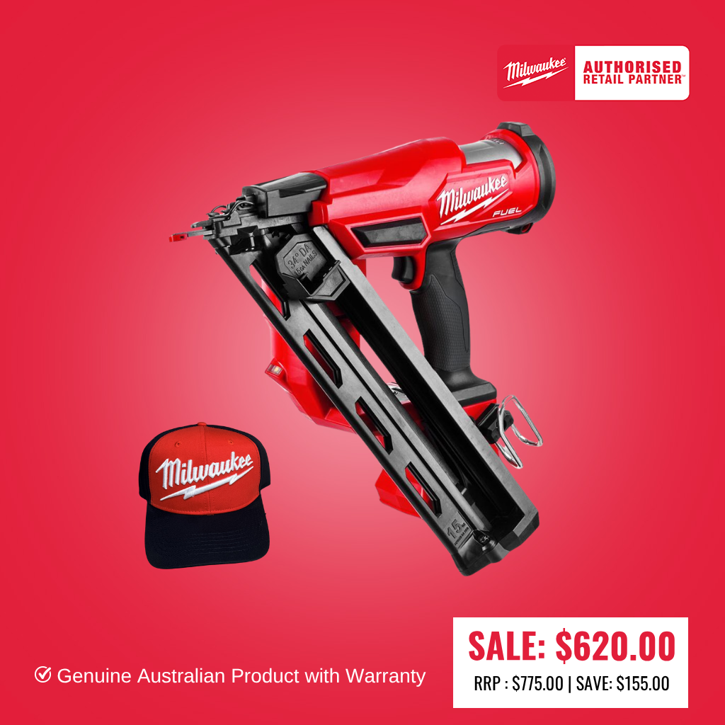 Milwaukee M18 FUEL™ 15 Gauge Angled Finishing Nailer skin M18FN15GA -0C - BONUS CAP