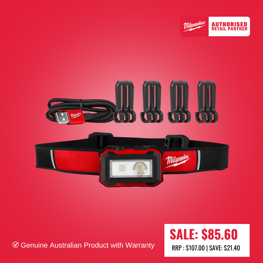 Milwaukee Internal Rechargeable Headlamp 450 Lumen - IRHL450