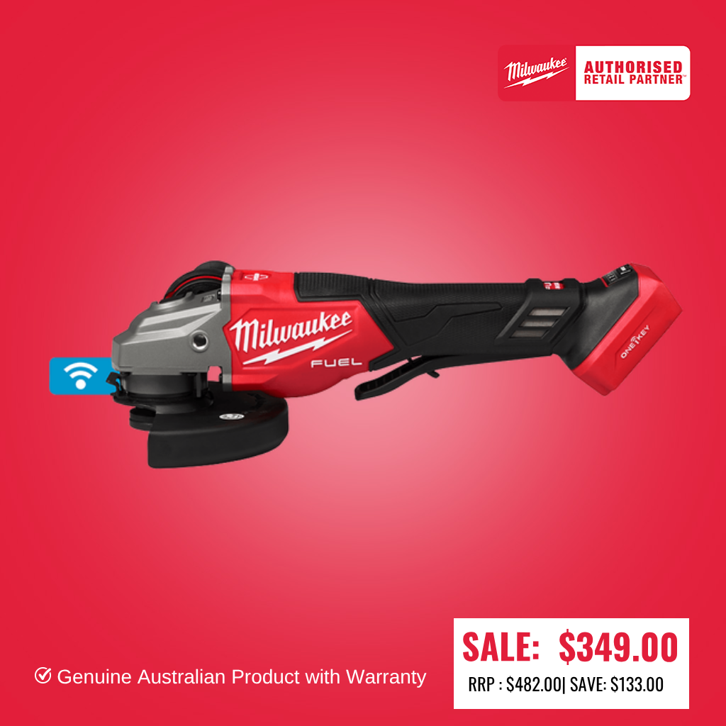 M18 FUEL™ ONE-KEY™ 125mm (5") High Speed Braking Angle Grinder with Deadman Paddle Switch (Tool Only) M18FSAG125XPDB20