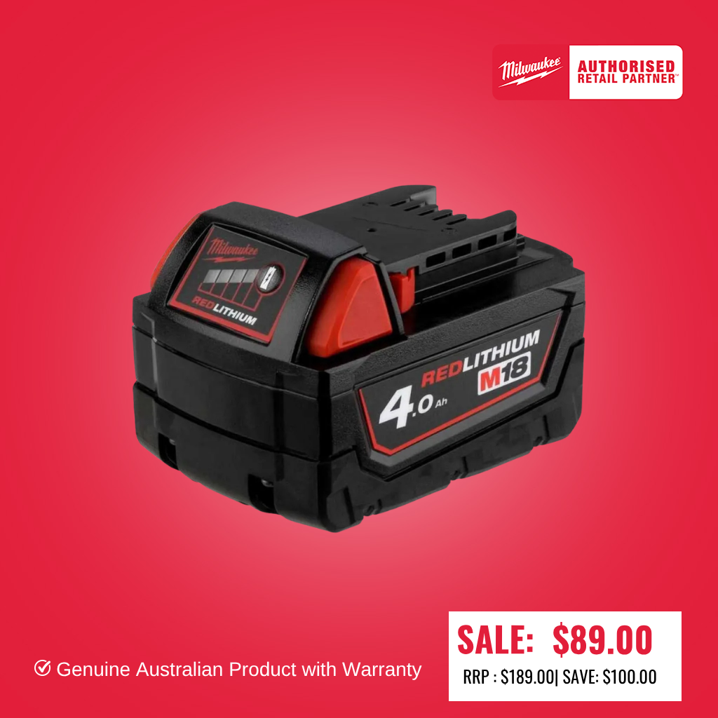 Milwaukee M18™ REDLITHIUM™ 4.0Ah Battery - M18B4