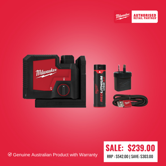Milwaukee REDLITHIUM™ USB Rechargeable 3 Point Laser Kit (1x 3.0Ah, Case) - L43PL-301C