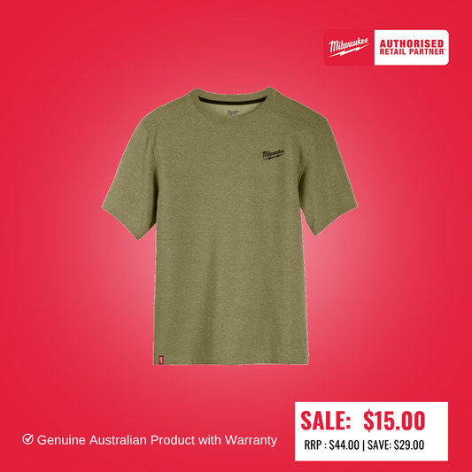 Milwaukee Hybrid Work Tee Short Sleeve Green 603GN