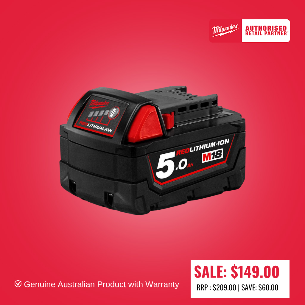 Milwaukee M18™ REDLITHIUM™ 5.0Ah Battery - M18B5