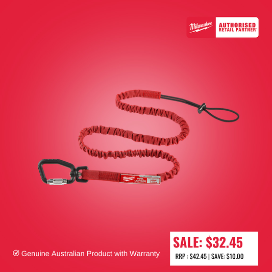 Milwaukee 4.5kg (10lb) 1370mm Locking Tool Lanyard Extended Reach 1 Pack - 48228811