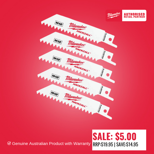 Milwaukee 4" / 100mm 6 TPI SAWZALL® Blade for PLASTER (5 PK) SPARKIES & CHIPIES 49005461