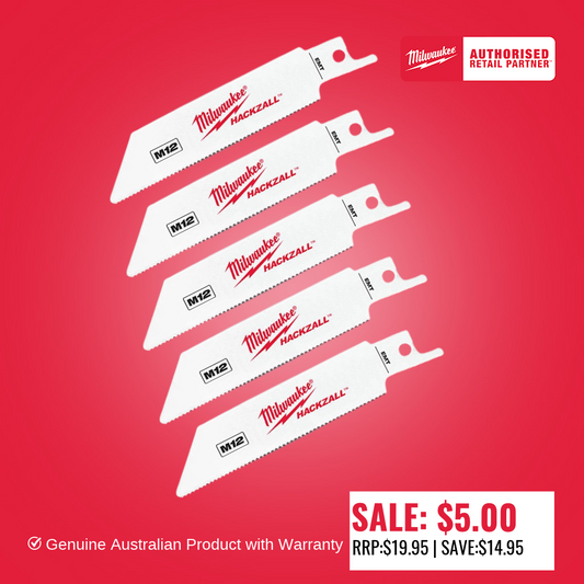 Milwaukee 4" / 100mm 6 TPI SAWZALL® Blade for METAL DUCT (5 PK) HVAC 49005418