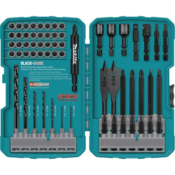 MAKITA 70 Piece Impact Screwdriver Bit & Drill Set ULTIMATE IMPACT T-01725