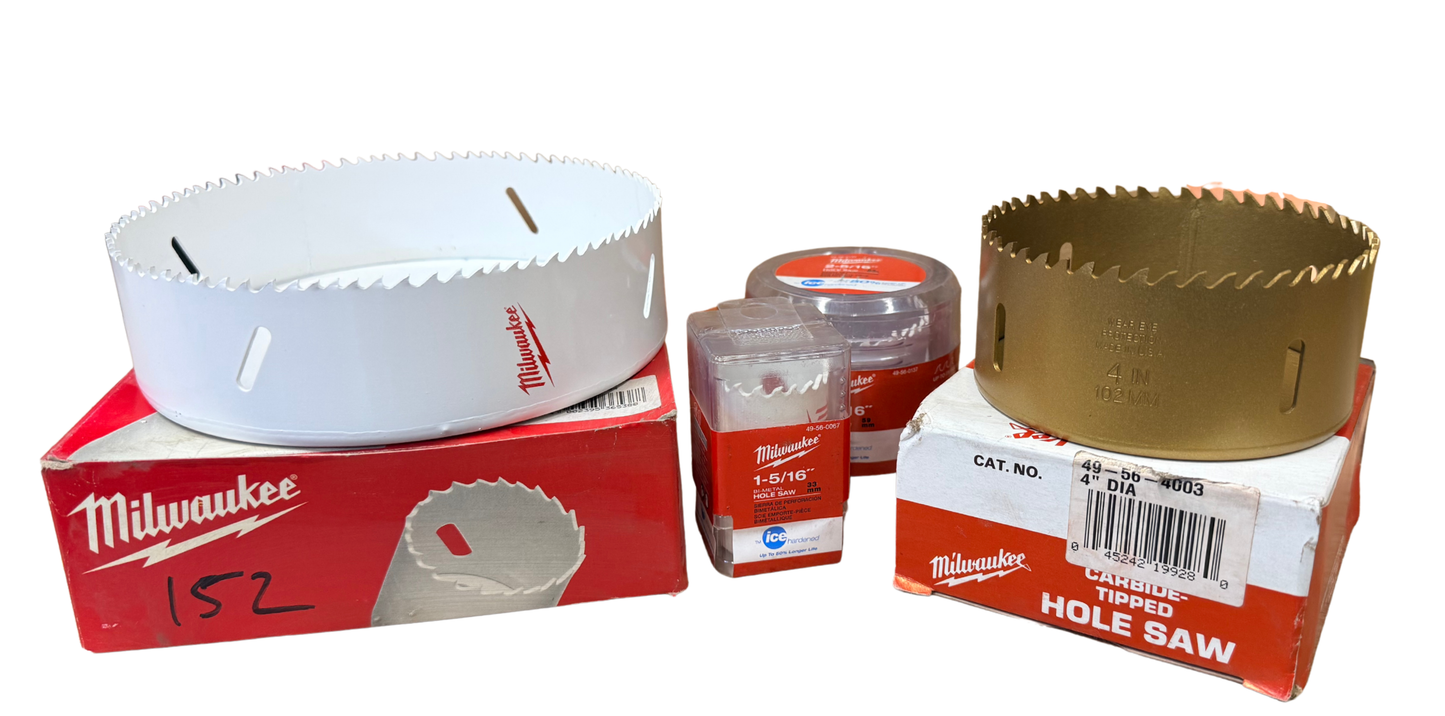 Milwaukee Holesaws CLEARANCE all sizes $10
