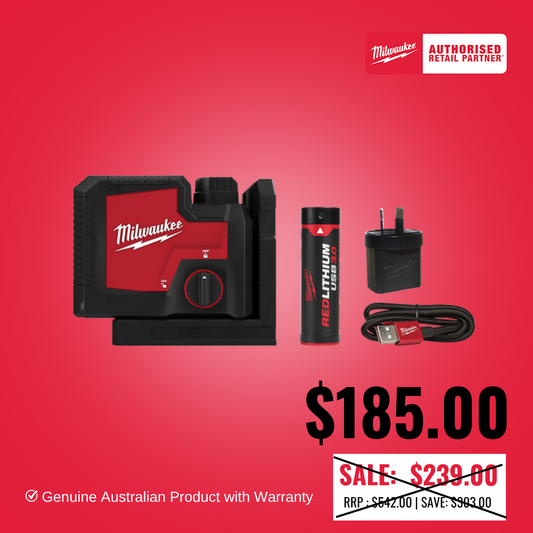 Milwaukee REDLITHIUM™ USB Rechargeable 3 Point Laser Kit (1x 3.0Ah, Case) - L43PL-301C