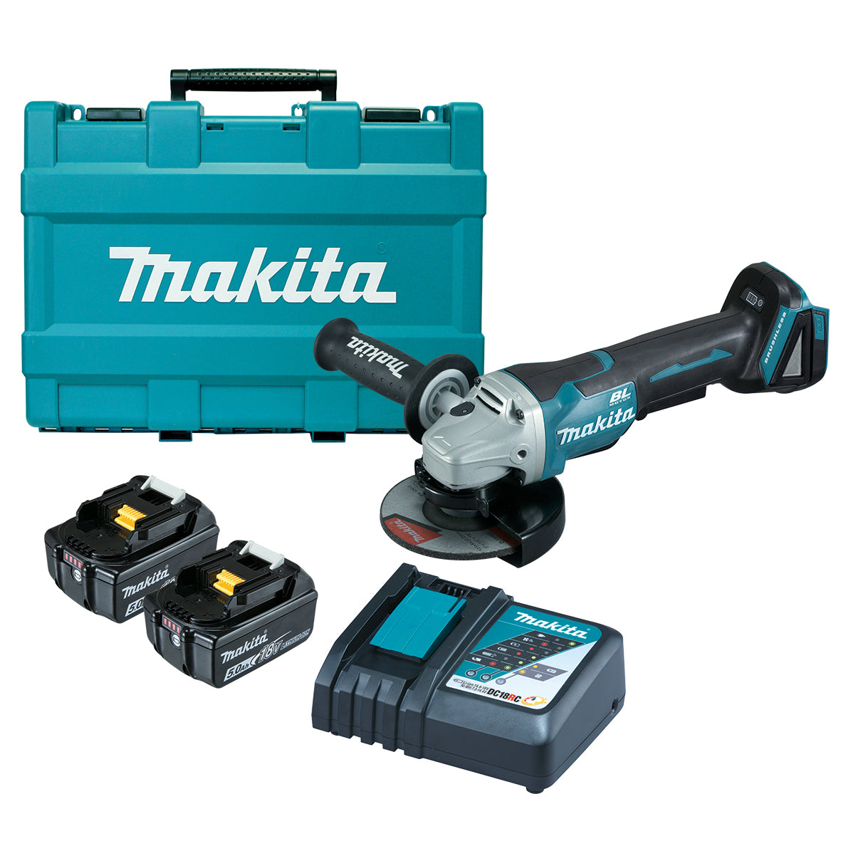 Makita 18V BRUSHLESS ANGLE GRINDER 125MM LI-ION - DGA505RTE