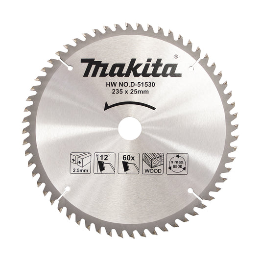 Makita TCT Saw Blade 235mm x 25mm x 60T D-51530