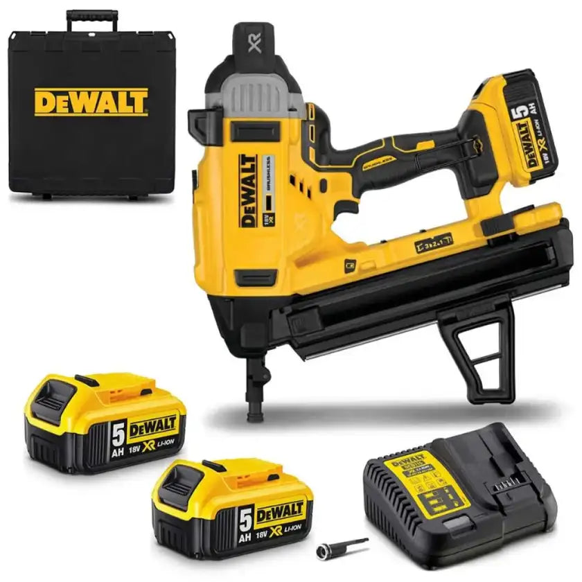 DeWalt 18V XR Brushless Concrete Nailer - 2 X 5Ah DCN890P2-XE