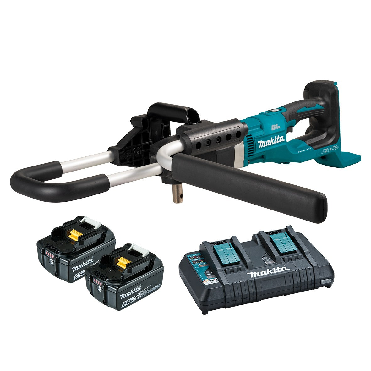 Makita 36V 5.0Ah Li-ion Cordless Brushless 842mm Earth Auger Combo Kit - DDG461PT2