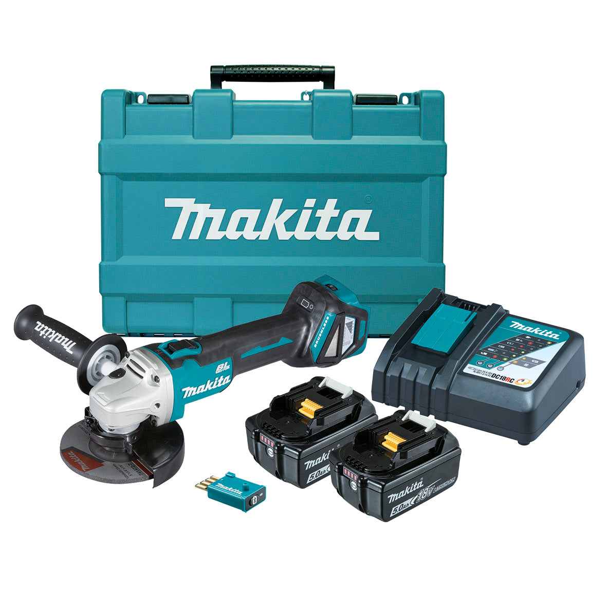 Makita 18V BL AWS 125MM ANGLE GRINDER KIT - DGA512RTEU