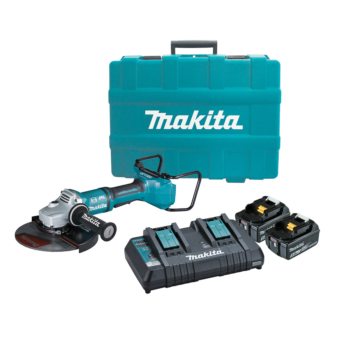 Makita 18V X 2 230MM (9IN) ANGLE GRINDER (L) - DGA900PTX1
