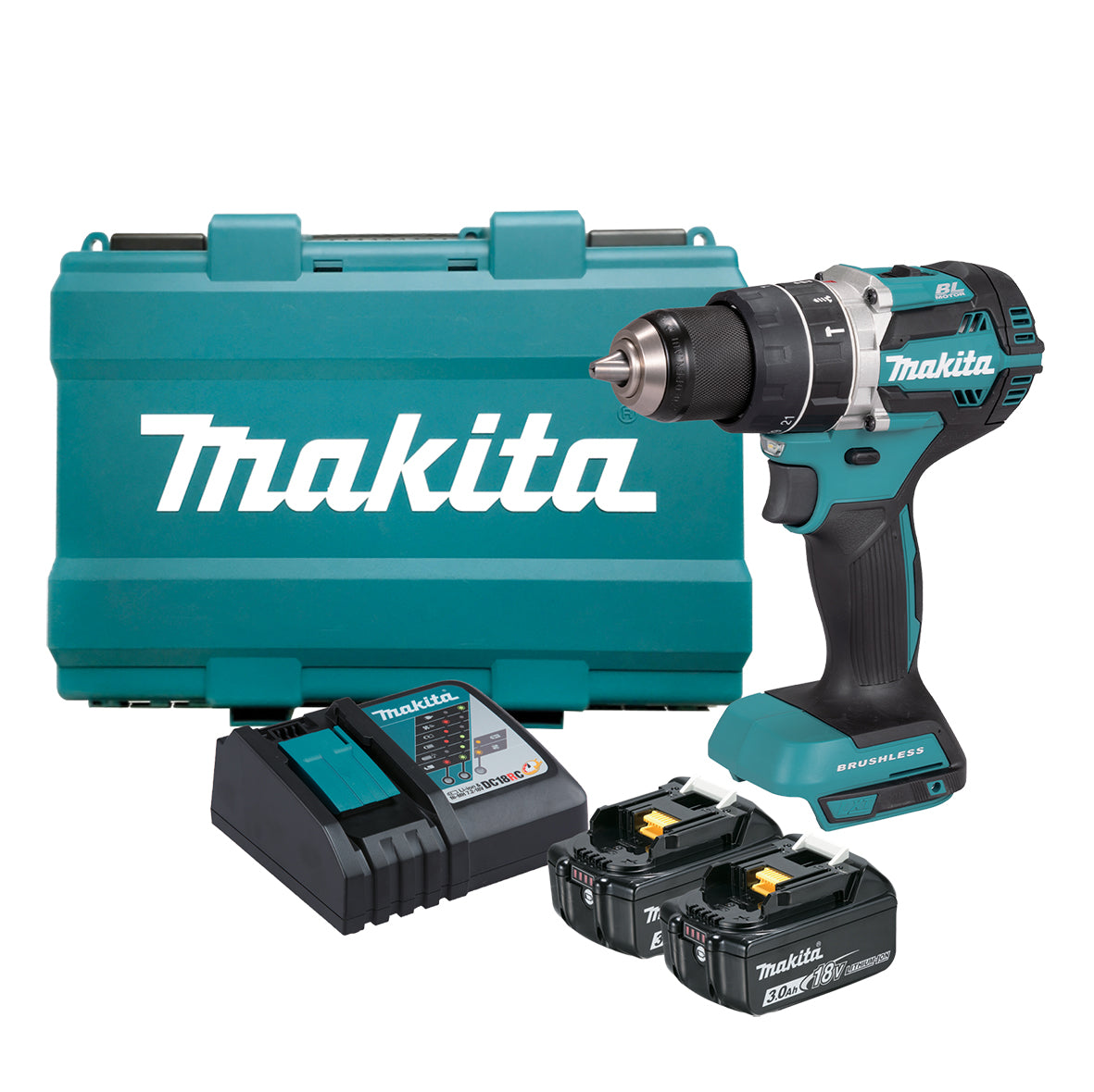 Makita 18V BRUSHLESS HAMMER DRILL LI-ION - DHP484RFE