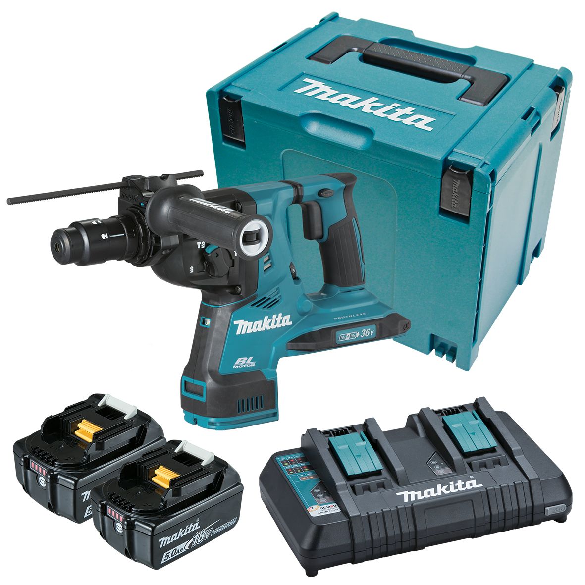 Makita 18V X 2 BLESS AWS ROTARY HAMMER KIT (L) - DHR283PT2J