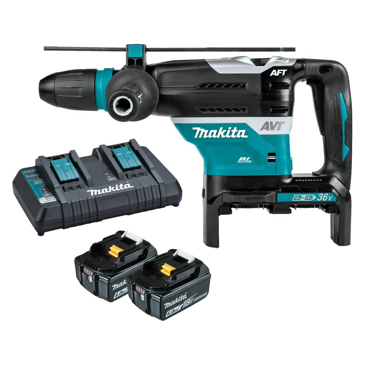 Makita 18V X 2 BL (AWS) 40MM ROTARY HAMMER KIT (L) - DHR400G2N