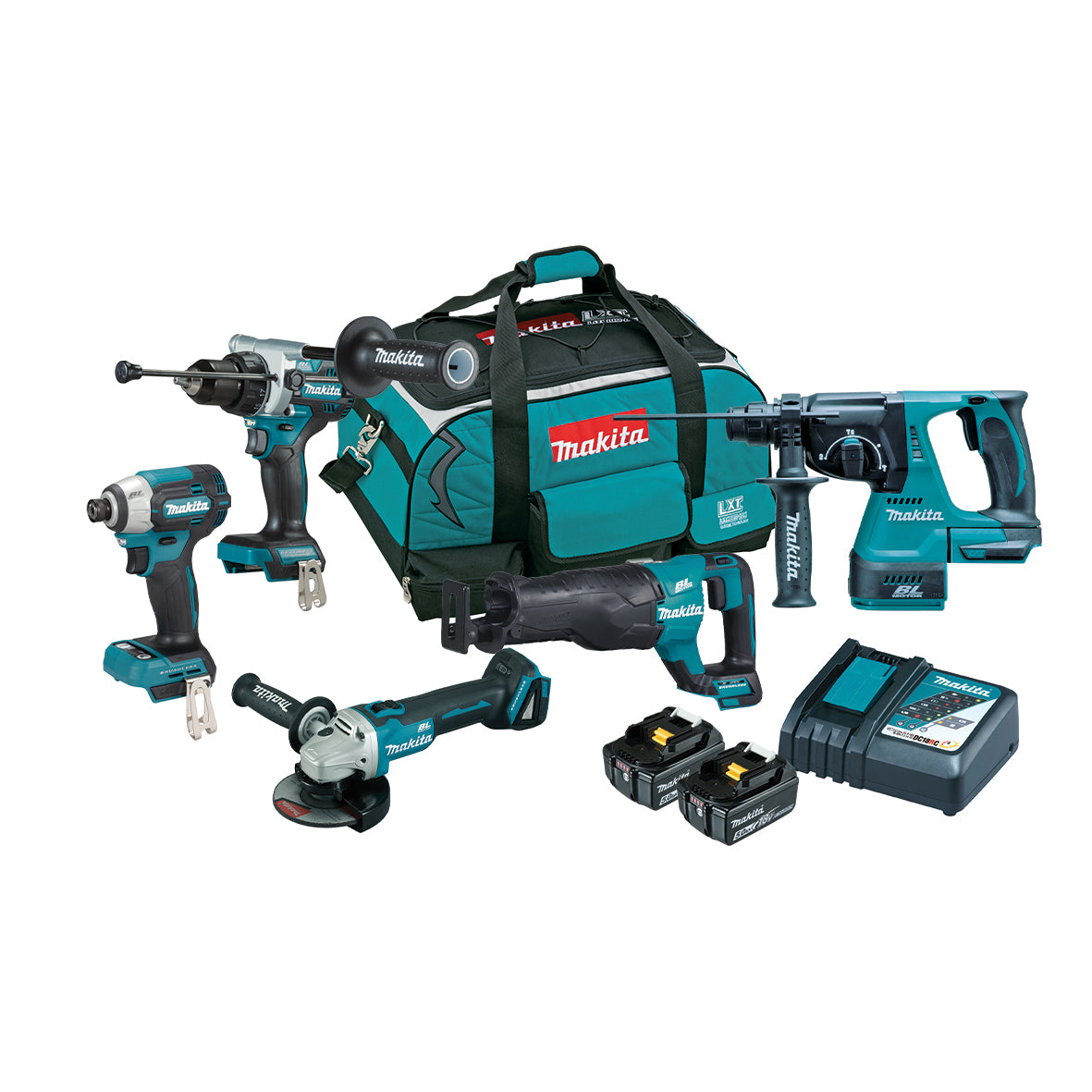 Makita 18V BRUSHLESS 5 PIECE COMBO LI-ION - DLX5111TX1