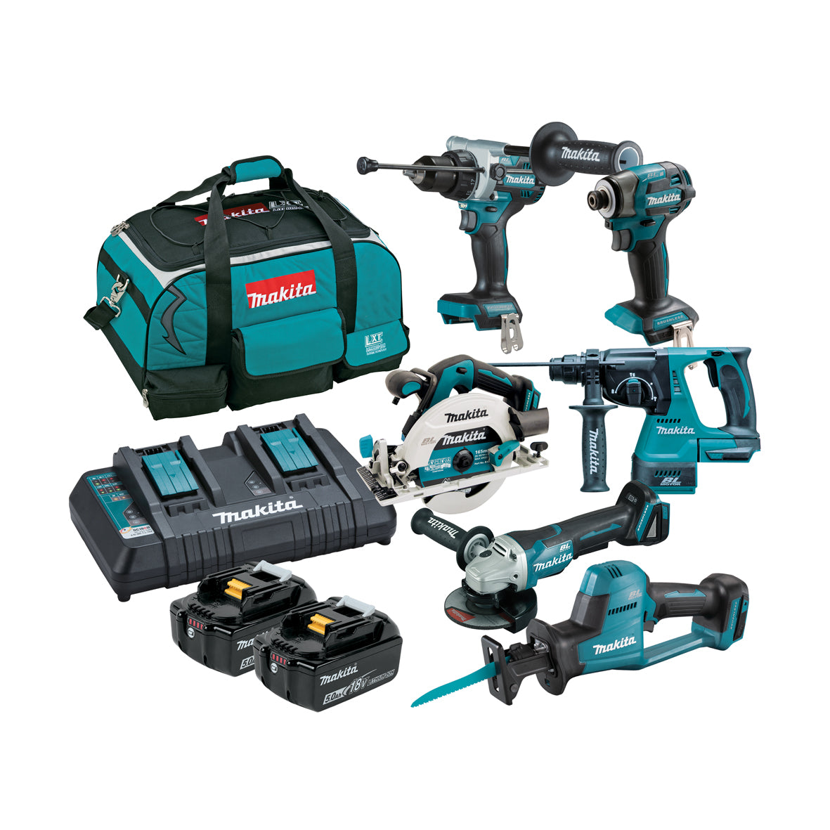 Makita DLX6136TX1 18V Brushless 6 Piece Combo Kit