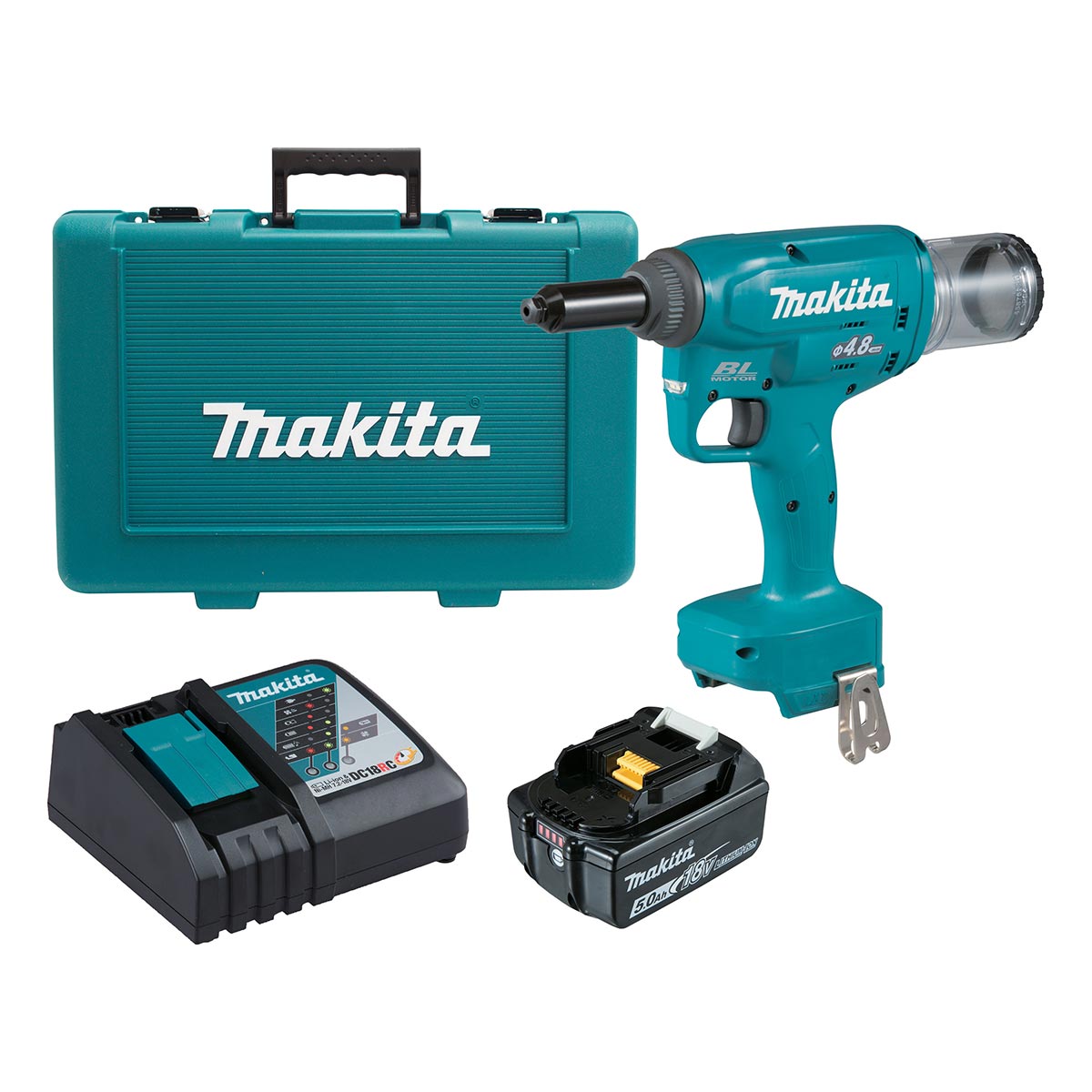 Makita 18V BRUSHLESS RIVETER LI-ION KIT (L) - DRV150RT