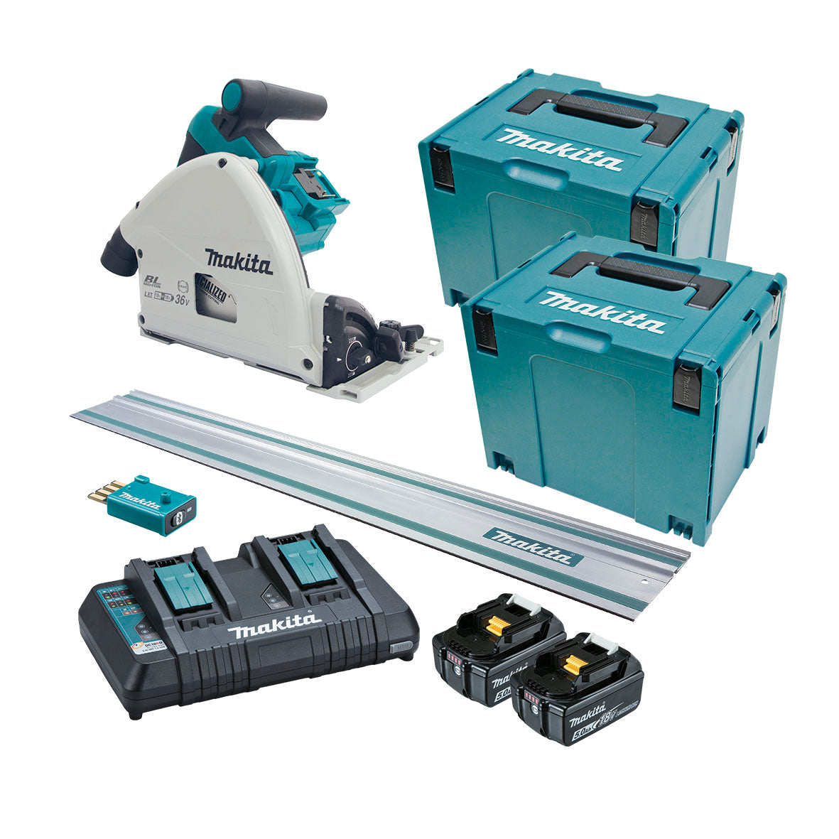 Makita 18VX2 165MM BLESS AWS PLUNGE CUT SAW (L) - DSP601PT2JUT