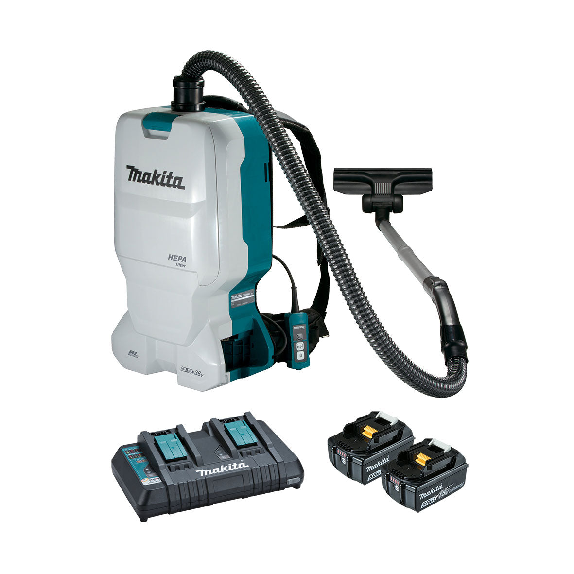 Makita 18V X 2 BRUSHLESS BACKPACK VACUUM (L) - DVC660T2X1