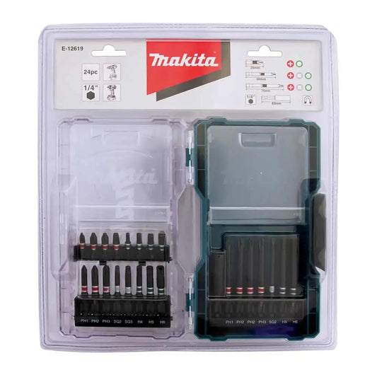 MAKITA 24 Piece Combination Screwdriver Bit Set E-12619