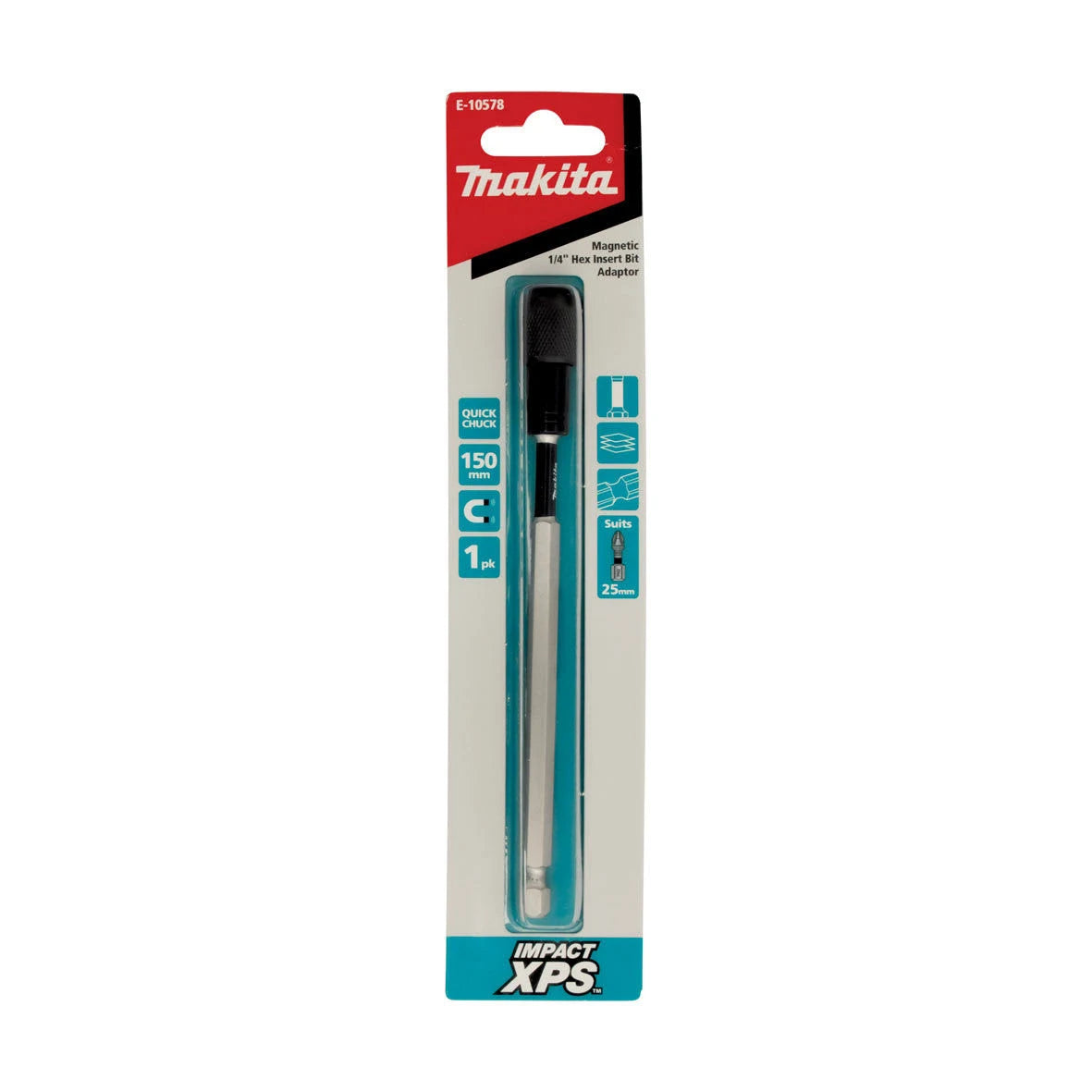 Makita Impact XPS 150mm 1/4" extension quick chuck with magnet E-19174