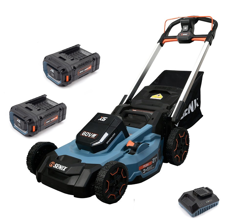 SENIX X6 60V Brushless 53cm (21") Push Lawnmower Kit (EXTRA BATTERY FREE) FREE DELIVERY AUSTRALIA WIDE