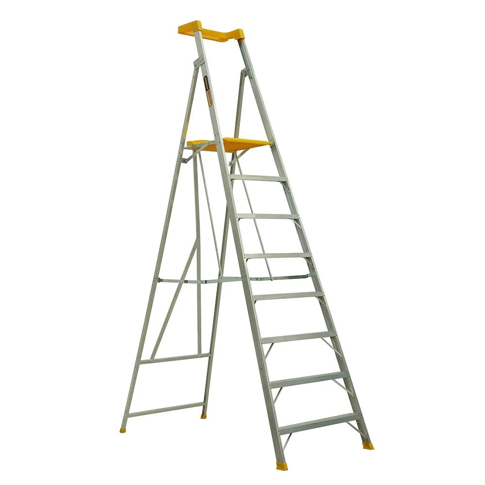 Gorilla Pro-Lite 8 Step (2.35m) Platform 150kg Industrial Alum- PL008-PRO (1 ONLY IN-STORE PICKUP)