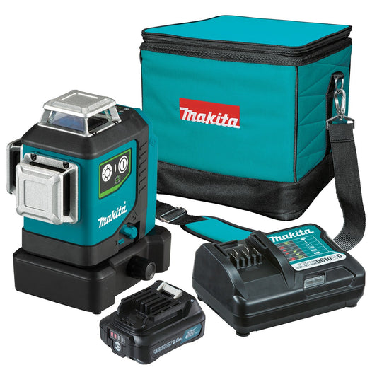 Makita 12V Max CTX Li-ion Cordless 3 x 360° Green Line Laser Combo Kit SK700GDWA