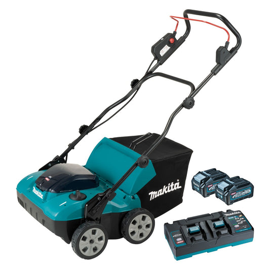 Makita 40V Max Brushless Lawn Scarifier Kit UV001GM201 (Damaged Cardboard Box) In-store pickup only