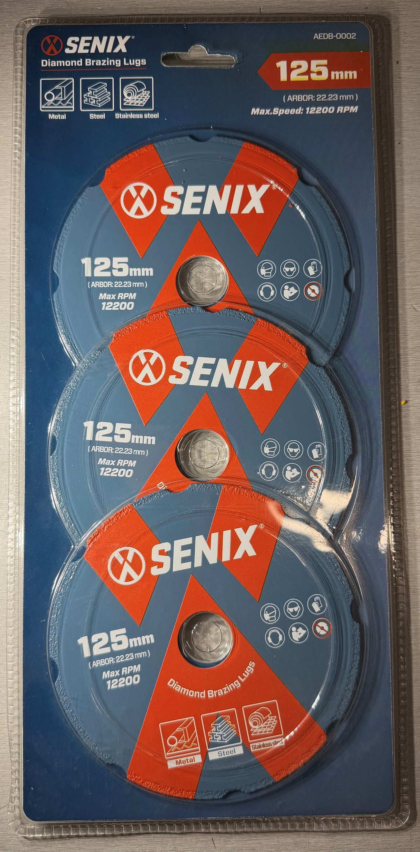SENIX Vacuum brazed diamond blade 3pk AEDB-0002